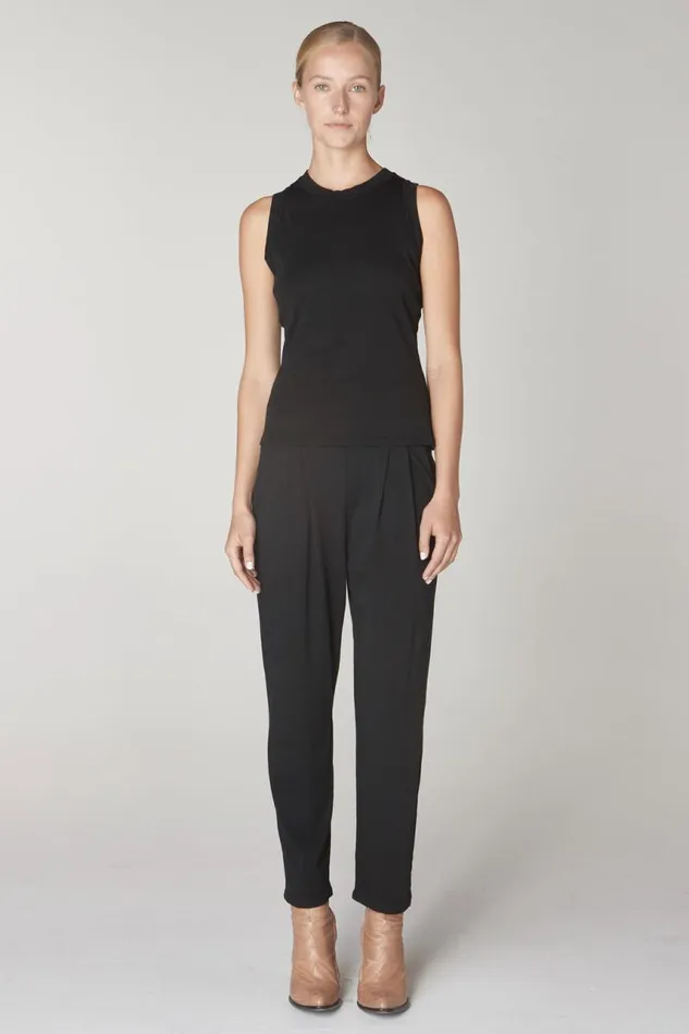 Raquel Allegra Tops Women Black Leigh Tank