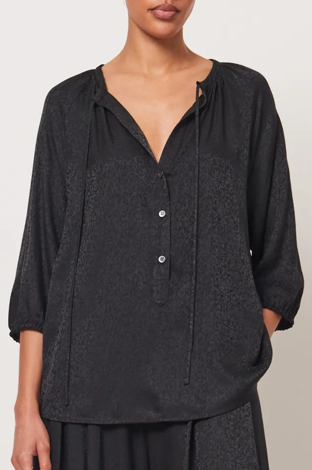 Raquel Allegra Tops Women Black Poet Top