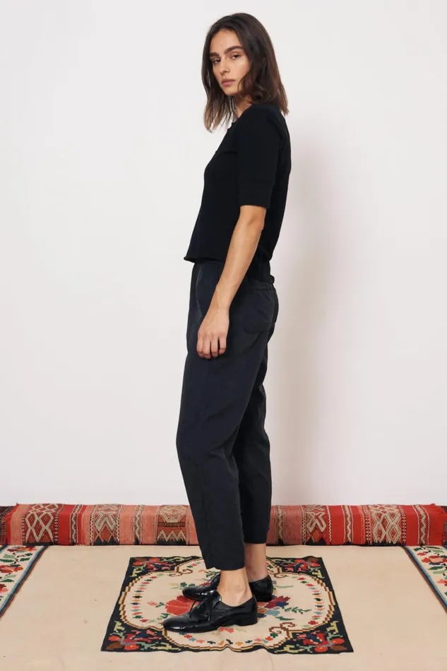 Raquel Allegra Tops Women Black Zulu Top