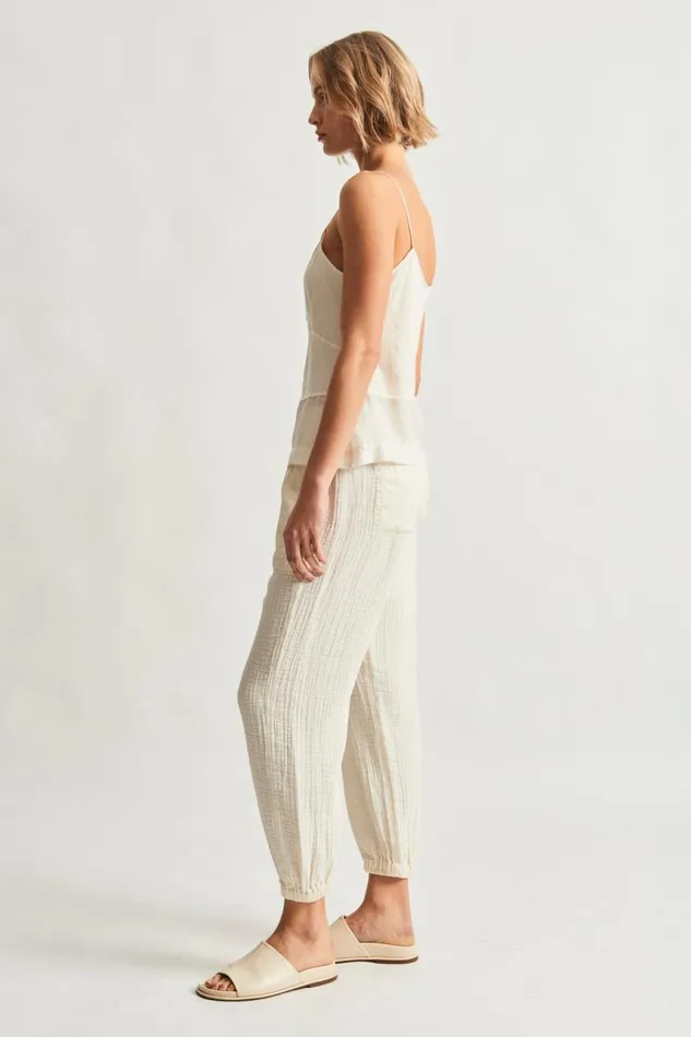 Raquel Allegra Tops Women Dirty White Fulani Tank Top