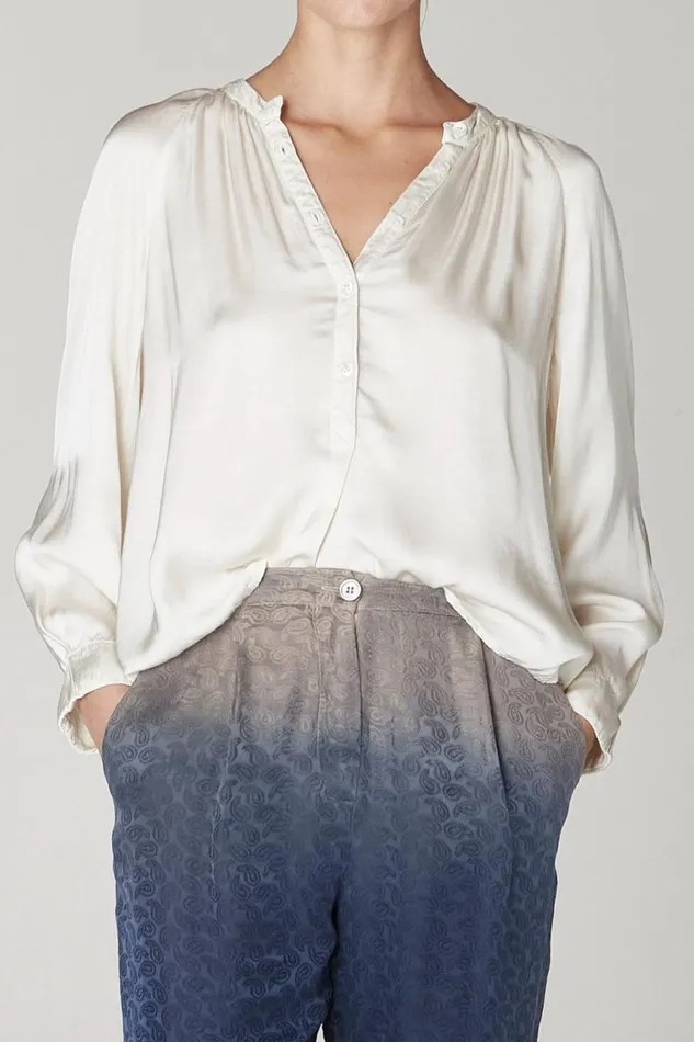 Raquel Allegra Tops Women Dirty White Sparrow Top Raquel Allegra Tops Women Dirty White Sparrow Top