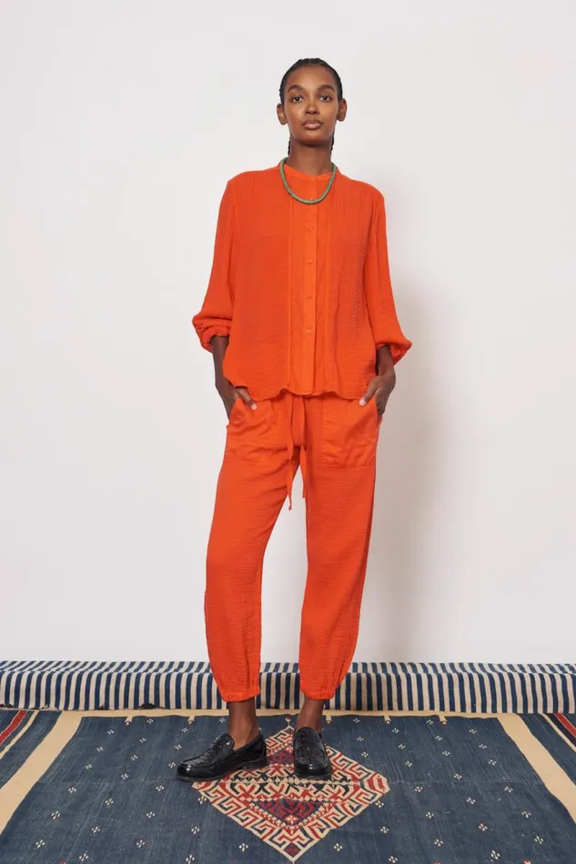 Raquel Allegra Tops Women Gauze Tomato Victoria Blouse