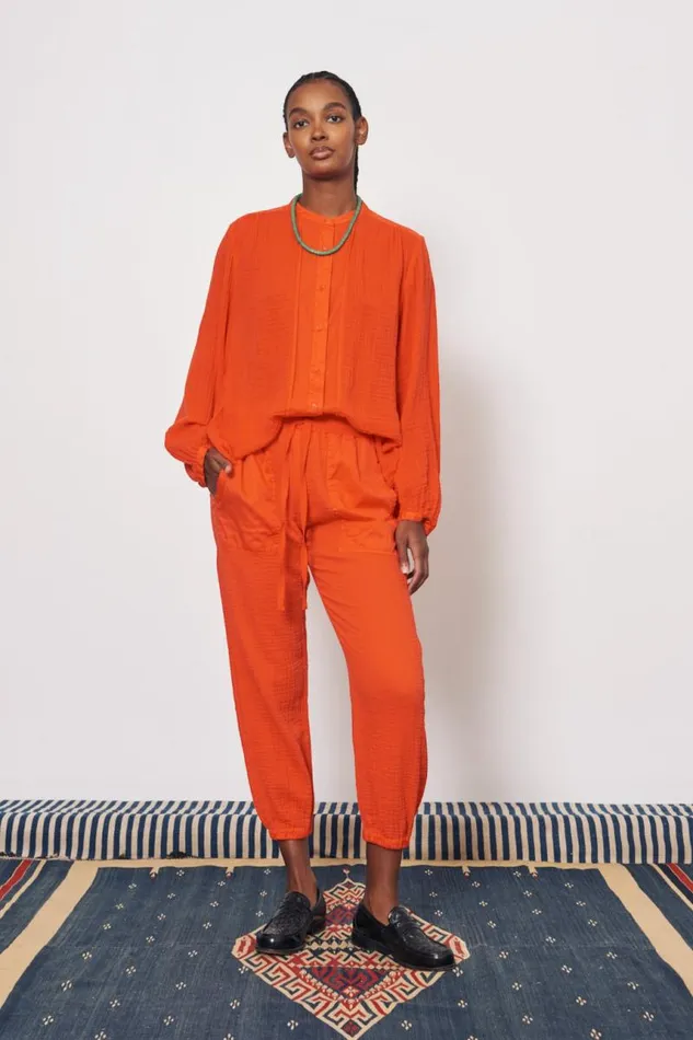 Raquel Allegra Tops Women Gauze Tomato Victoria Blouse