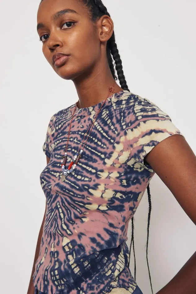 Raquel Allegra Tops Women Jasper And Navy Liv Tee