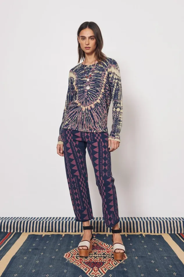 Raquel Allegra Tops Women Jasper And Navy Tilda Tee