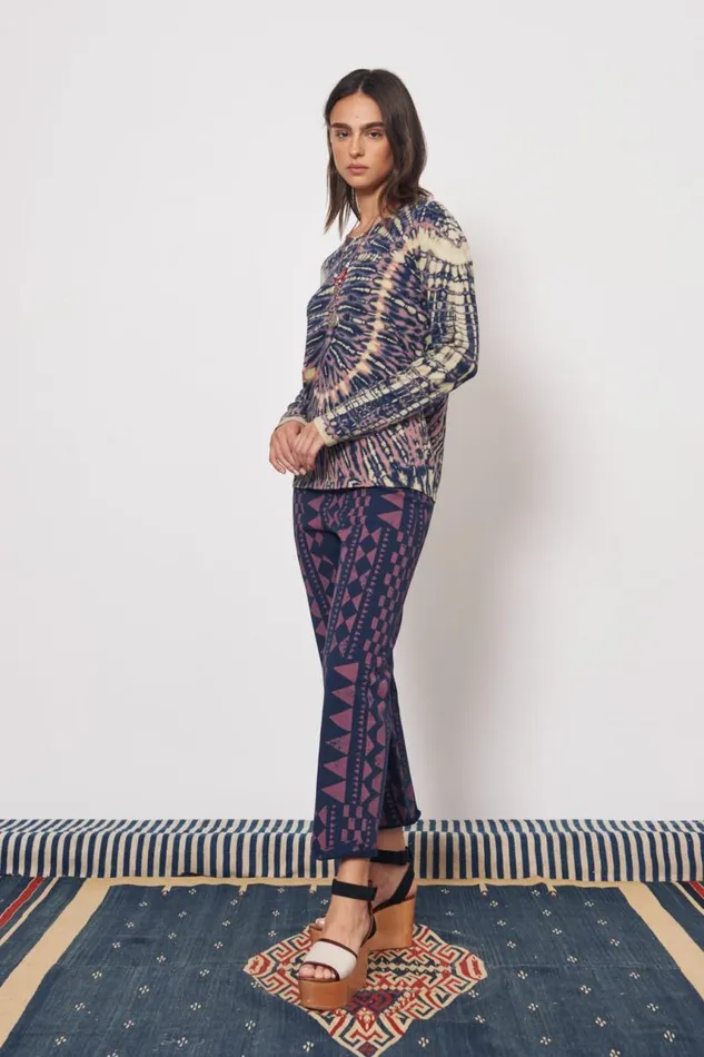 Raquel Allegra Tops Women Jasper And Navy Tilda Tee
