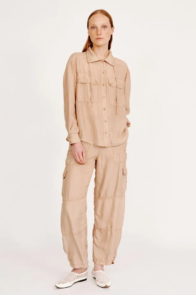 Raquel Allegra Tops Women Khaki Westwood Shirt Jacket
