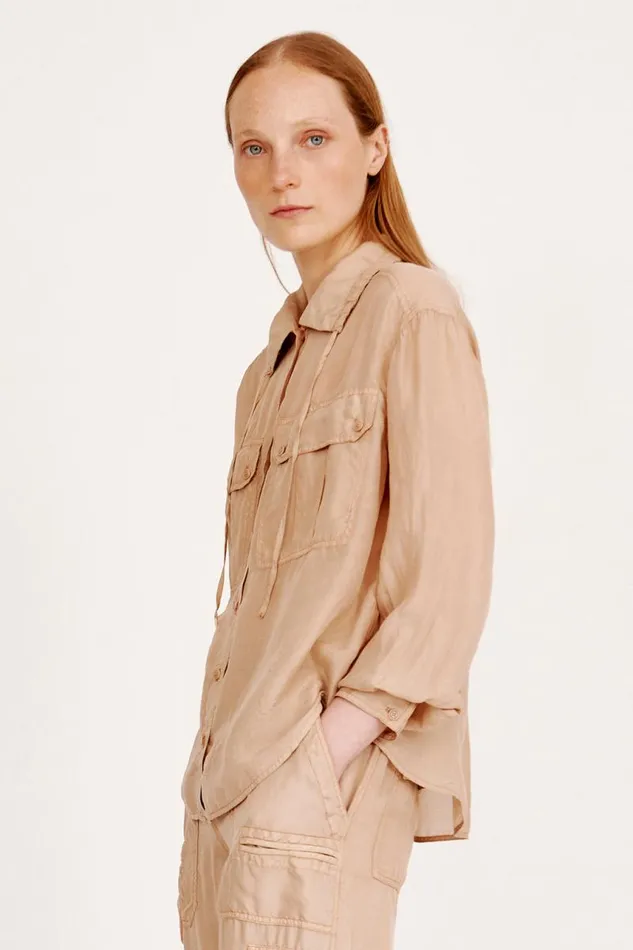 Raquel Allegra Tops Women Khaki Westwood Shirt Jacket