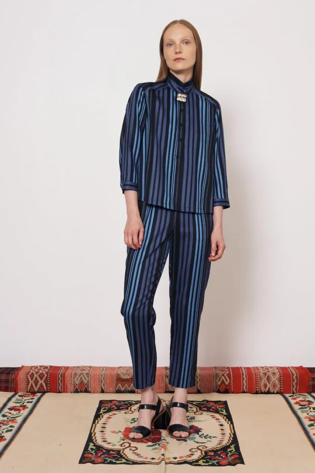 Raquel Allegra Tops Women Sueded Tencel Sea Ghana Blouse