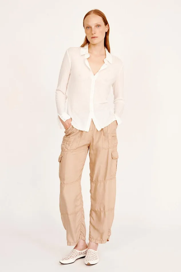 Raquel Allegra Tops Women Washed White Jane Top