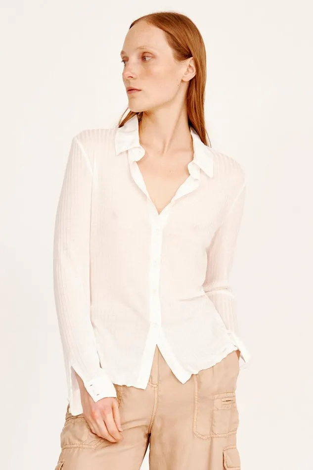 Raquel Allegra Tops Women Washed White Jane Top