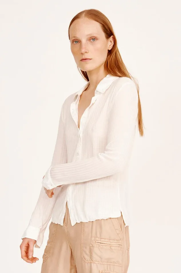 Raquel Allegra Tops Women Washed White Jane Top