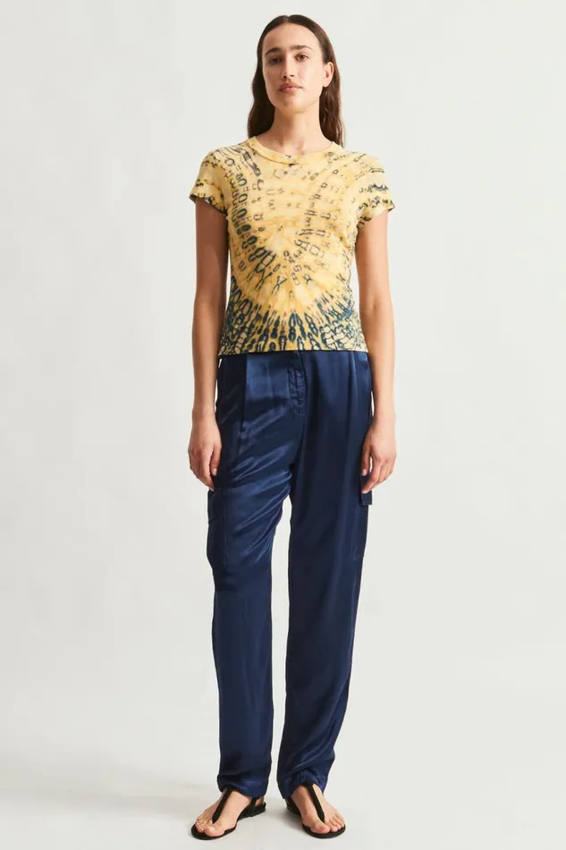 Raquel Allegra Tops Women Yellow And Navy Liv Tee