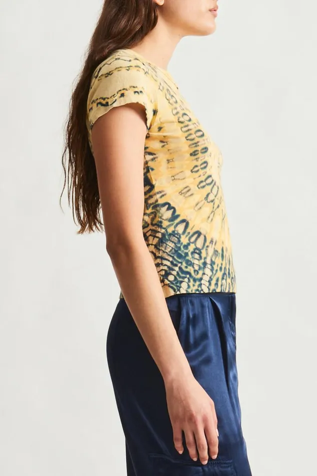 Raquel Allegra Tops Women Yellow And Navy Liv Tee