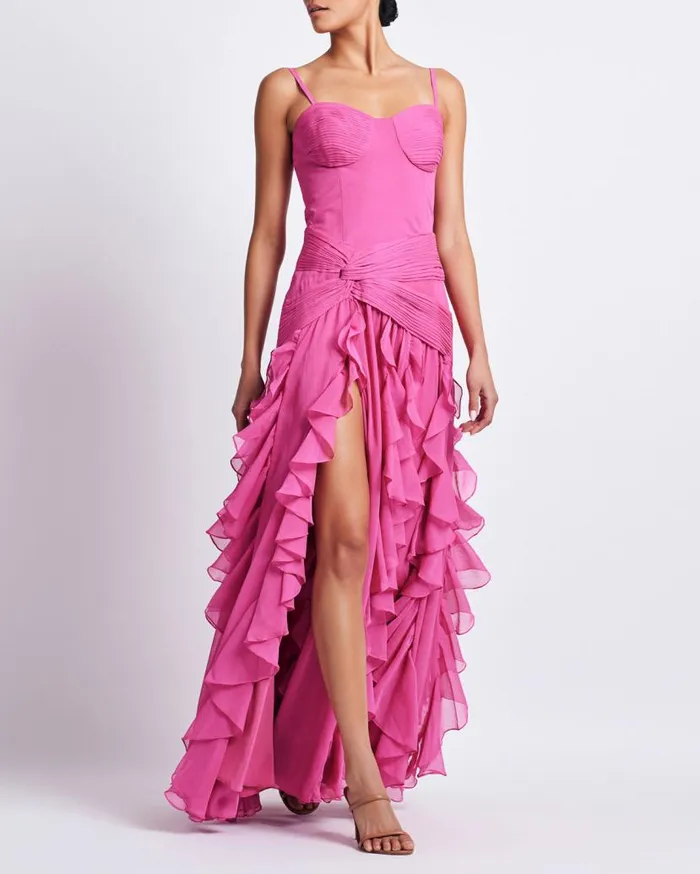 Ready To Wear BUSTIER RUFFLE MAXI DRESS FINAL SALE PatBO Dresses and Jumpsuits Ready To Wear BUSTIER RUFFLE MAXI DRESS FINAL SALE PatBO Dresses and Jumpsuits