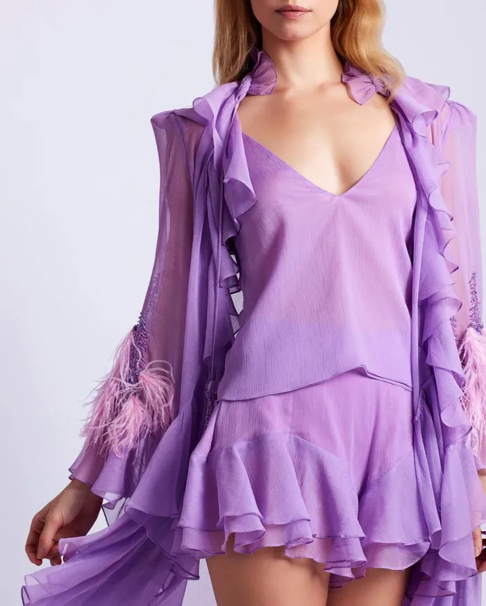 Ready To Wear Chiffon Ruffle Shorts EXCLUSIVE PatBO Bottoms