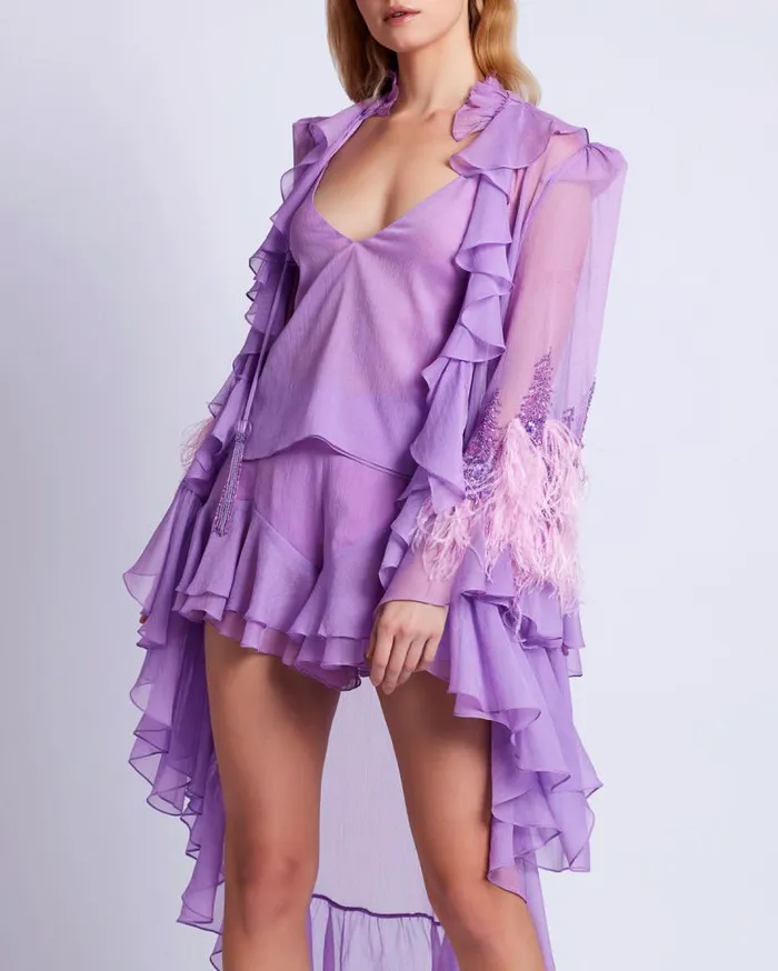 Ready To Wear Chiffon Ruffle Shorts EXCLUSIVE PatBO Bottoms