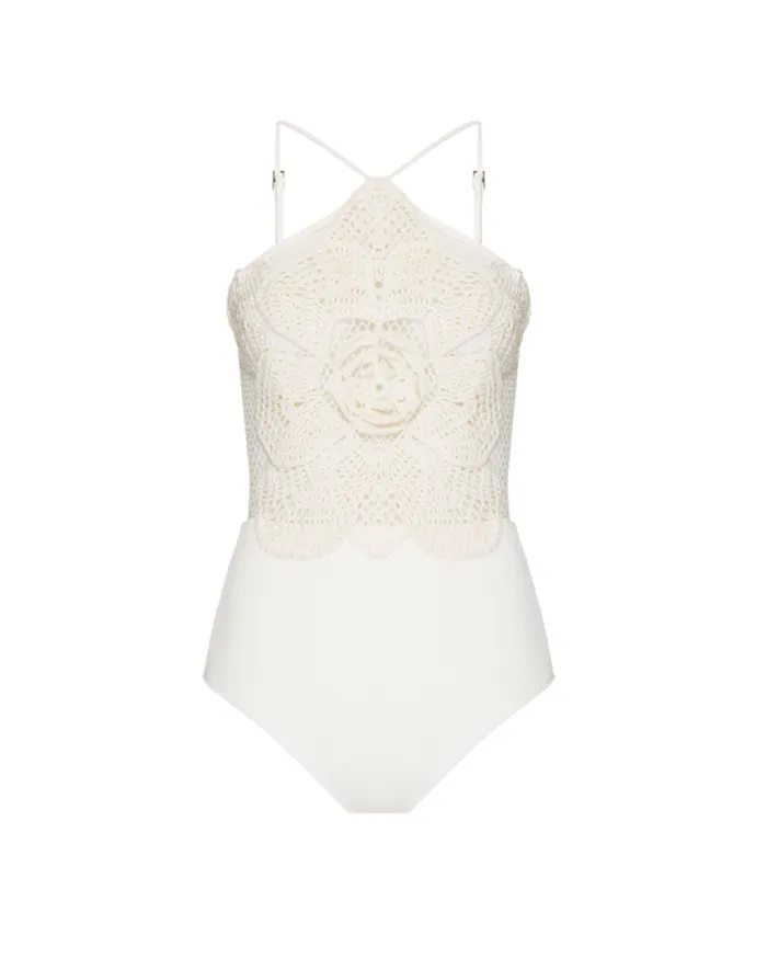 Ready To Wear Embroidered Crochet Bodysuit PatBO Tops and Bodysuits