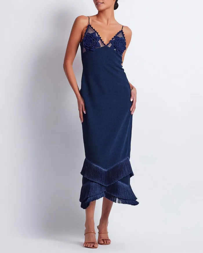 Ready To Wear Embroidered Crochet Midi Dress FINAL SALE PatBO Dresses and Jumpsuits Ready To Wear Embroidered Crochet Midi Dress FINAL SALE PatBO Dresses and Jumpsuits
