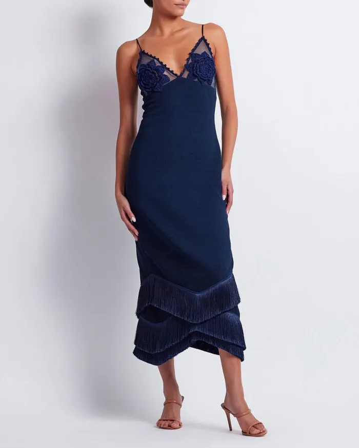 Ready To Wear Embroidered Crochet Midi Dress FINAL SALE PatBO Dresses and Jumpsuits
