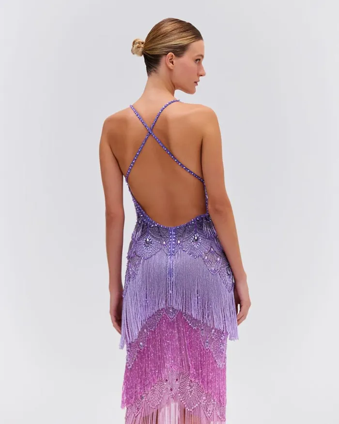 Ready To Wear HandBeaded Ombre Gown PatBO Dresses and Jumpsuits