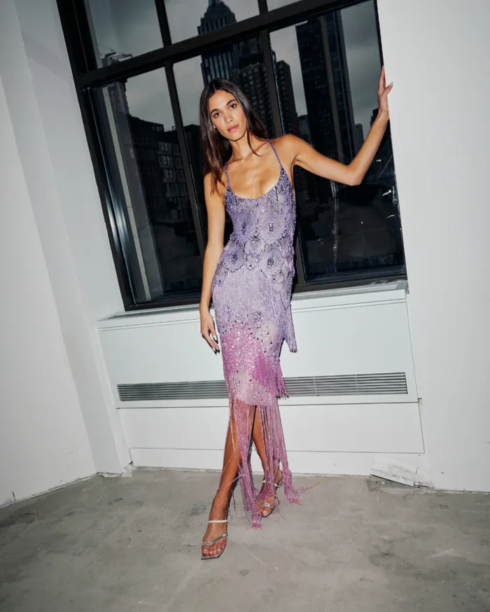 Ready To Wear HandBeaded Ombre Gown PatBO Dresses and Jumpsuits
