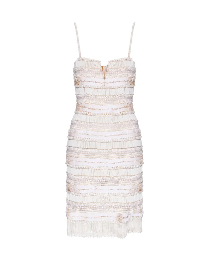 Ready To Wear HandBeaded Sleeveless Mini Dress EXCLUSIVE PatBO Dresses and Jumpsuits