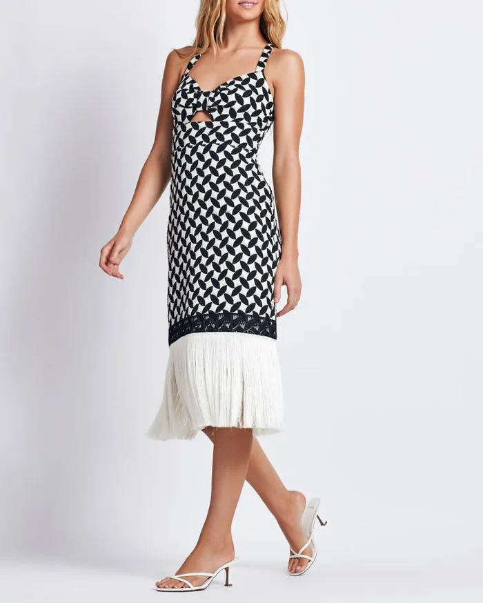 Ready To Wear JACQUARD FITTED MIDI DRESS FINAL SALE PatBO Dresses and Jumpsuits