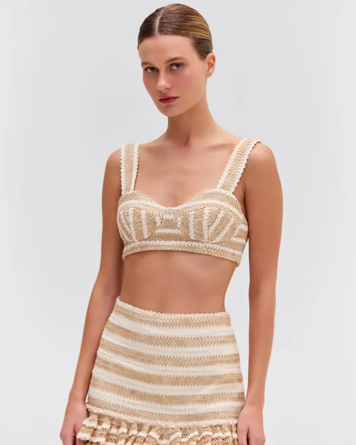 Ready To Wear JUTE BRALETTE TOP PatBO Tops and Bodysuits