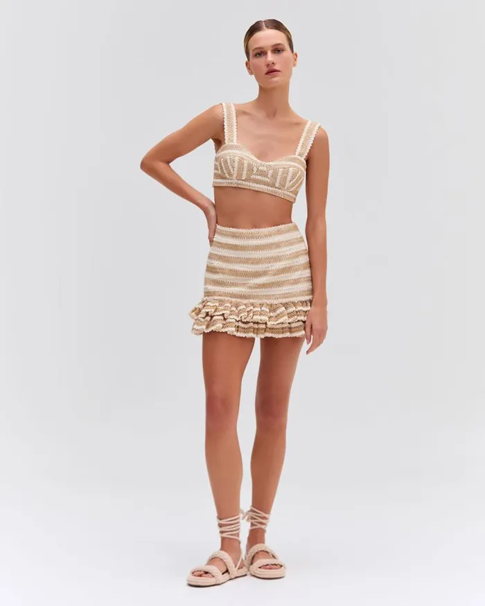 Ready To Wear JUTE BRALETTE TOP PatBO Tops and Bodysuits