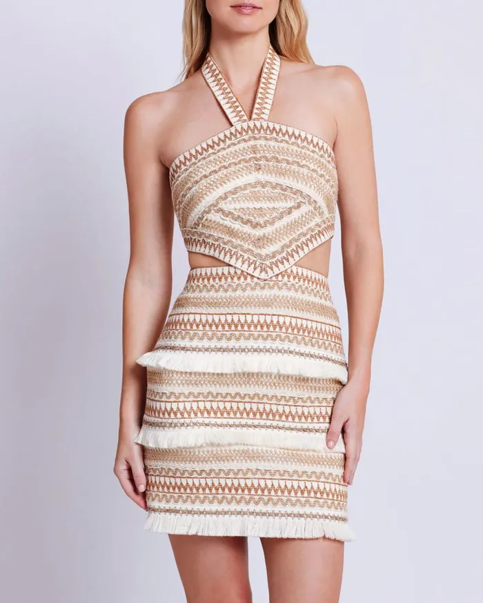 Ready To Wear JUTE HALTERNECK MINI DRESS PatBO Dresses and Jumpsuits