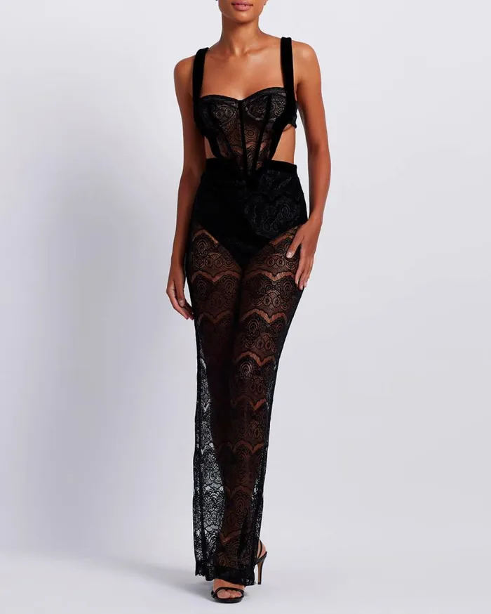 Ready To Wear Lace Bustier Maxi Dress FINAL SALE PatBO Dresses and Jumpsuits