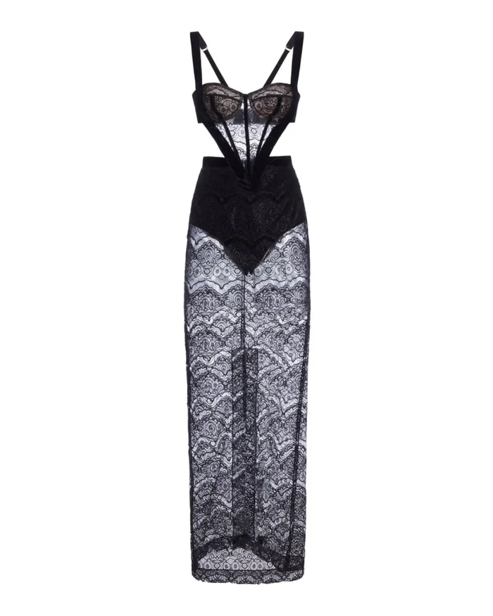 Ready To Wear Lace Bustier Maxi Dress FINAL SALE PatBO Dresses and Jumpsuits