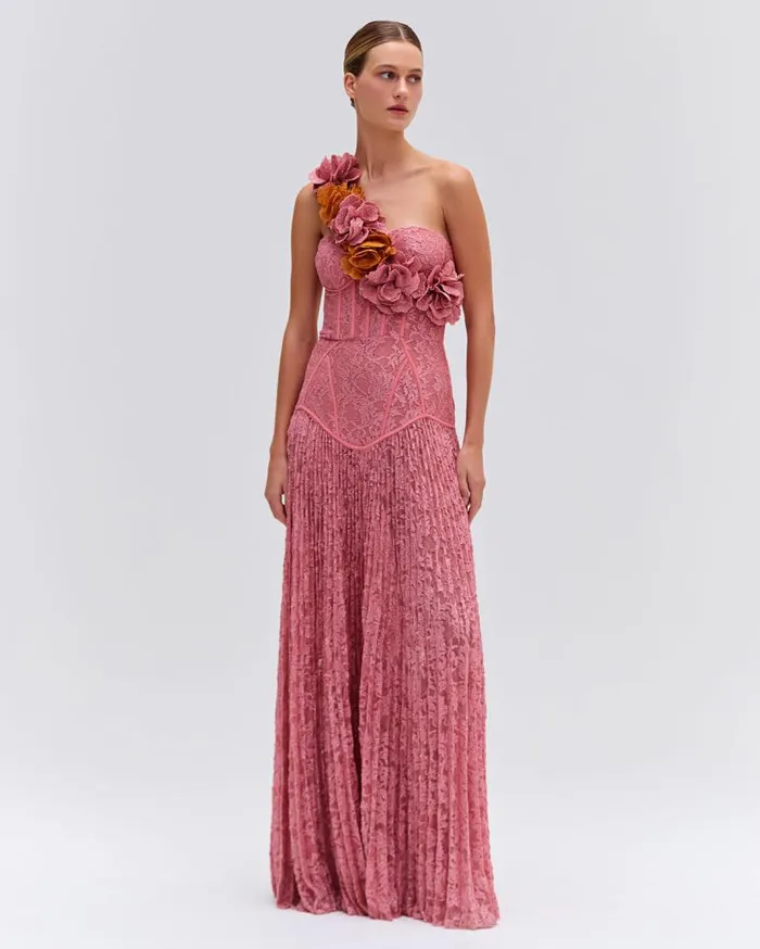 Ready To Wear Lace Bustier Maxi Dress PatBO Dresses and Jumpsuits