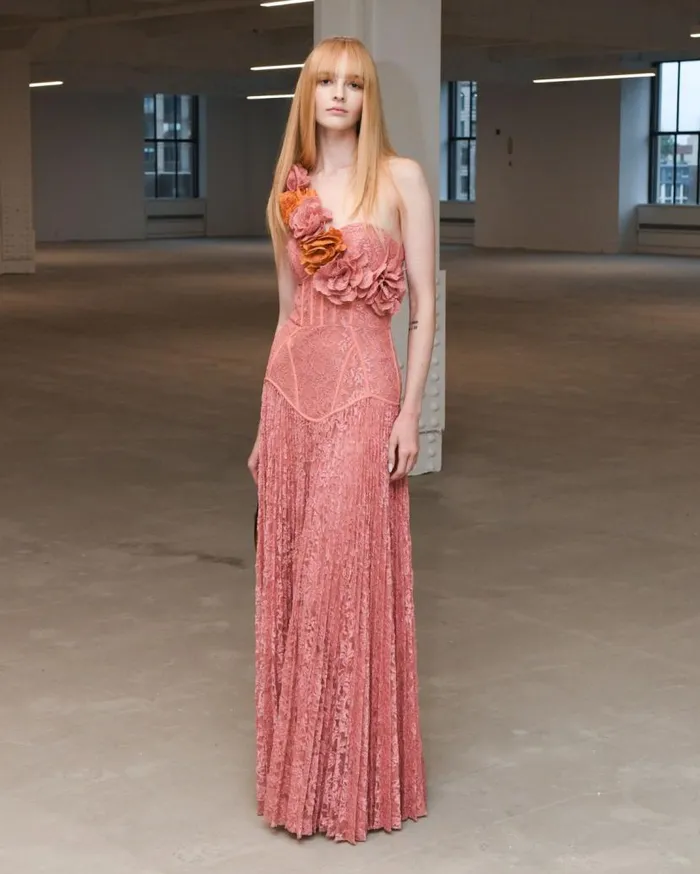 Ready To Wear Lace Bustier Maxi Dress PatBO Dresses and Jumpsuits
