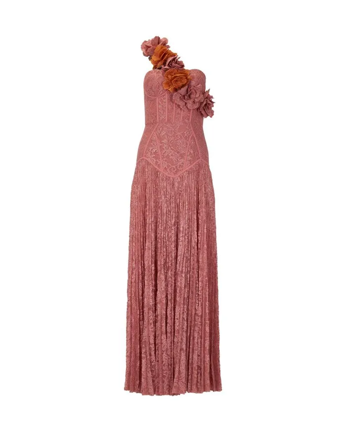 Ready To Wear Lace Bustier Maxi Dress PatBO Dresses and Jumpsuits