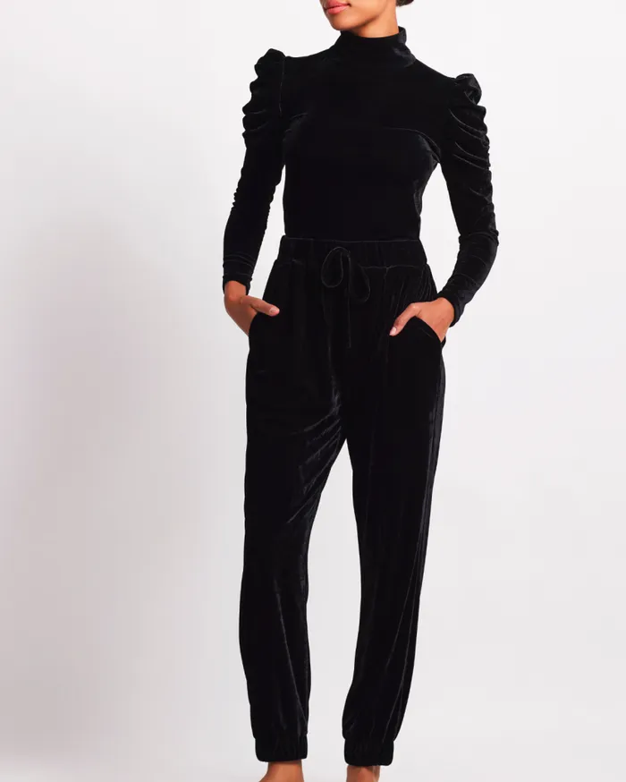 Ready To Wear Luxe Velvet Jogger FINAL SALE PatBO Bottoms