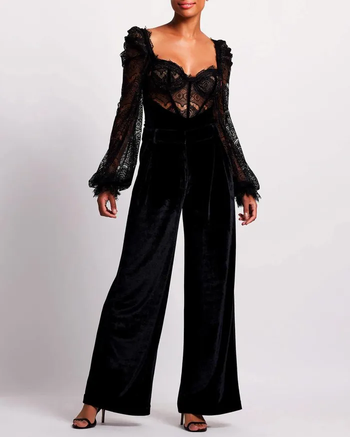 Ready To Wear Luxe Velvet Trouser FINAL SALE PatBO Bottoms