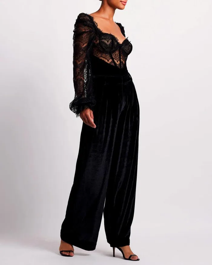 Ready To Wear Luxe Velvet Trouser FINAL SALE PatBO Bottoms