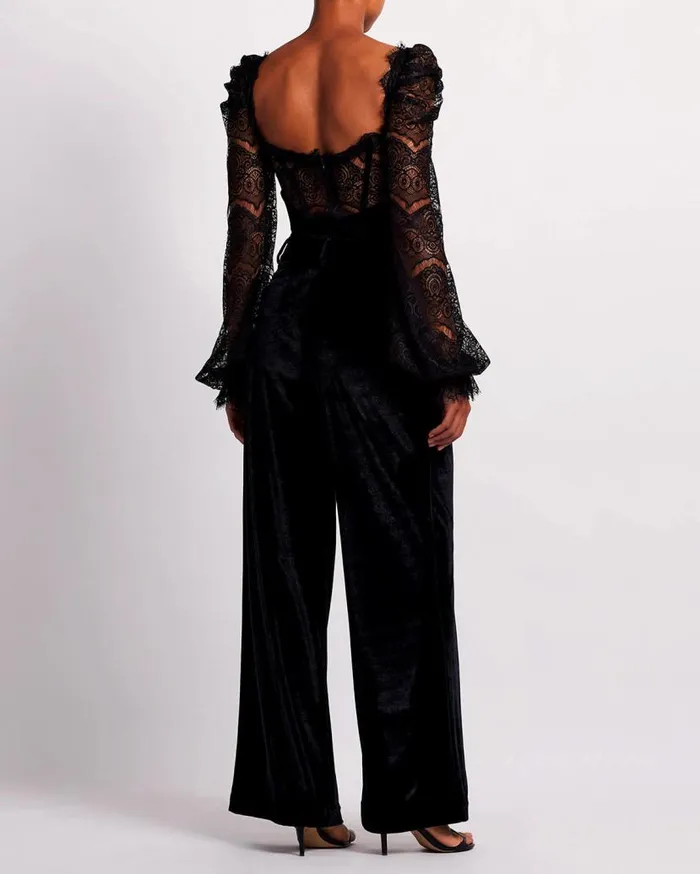 Ready To Wear Luxe Velvet Trouser FINAL SALE PatBO Bottoms