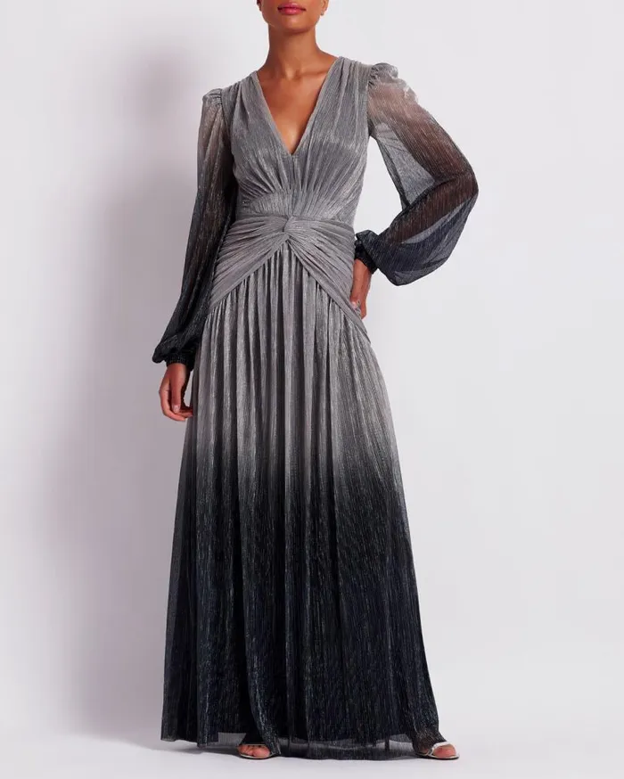 Ready To Wear OMBRE LUREX PLUNGE GOWN FINAL SALE PatBO Dresses and Jumpsuits