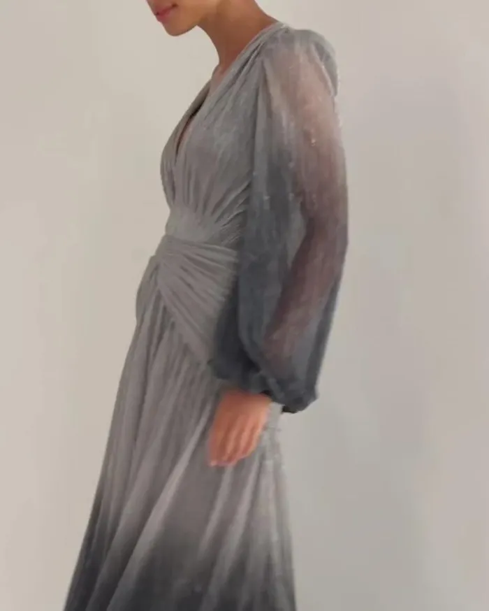 Ready To Wear OMBRE LUREX PLUNGE GOWN FINAL SALE PatBO Dresses and Jumpsuits