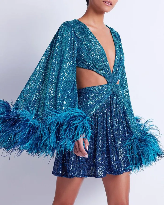 Ready To Wear OMBRE SEQUIN MINI DRESS FINAL SALE PatBO Dresses and Jumpsuits