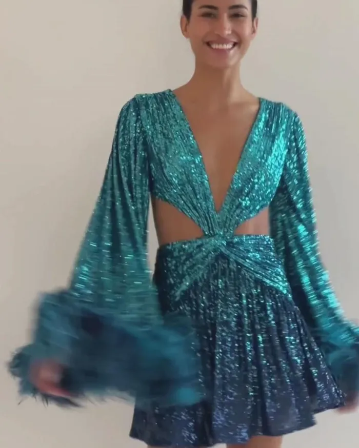 Ready To Wear OMBRE SEQUIN MINI DRESS FINAL SALE PatBO Dresses and Jumpsuits
