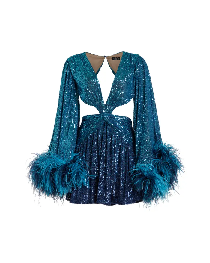 Ready To Wear OMBRE SEQUIN MINI DRESS FINAL SALE PatBO Dresses and Jumpsuits
