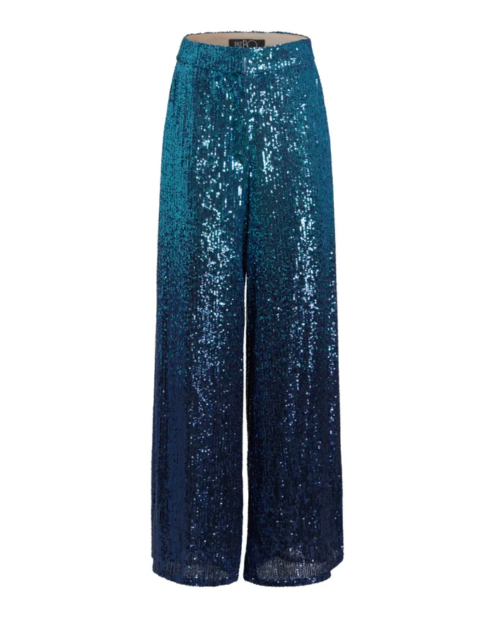 Ready To Wear OMBRE SEQUIN WIDE LEG PANT FINAL SALE PatBO Bottoms