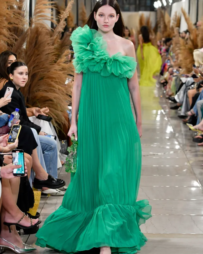 Ready To Wear Pleated One Shoulder Gown EXCLUSIVE PatBO Dresses and Jumpsuits