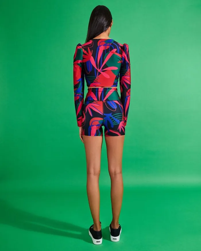 Ready To Wear RIO PRINT BIKER SHORT FINAL SALE PatBO Bottoms