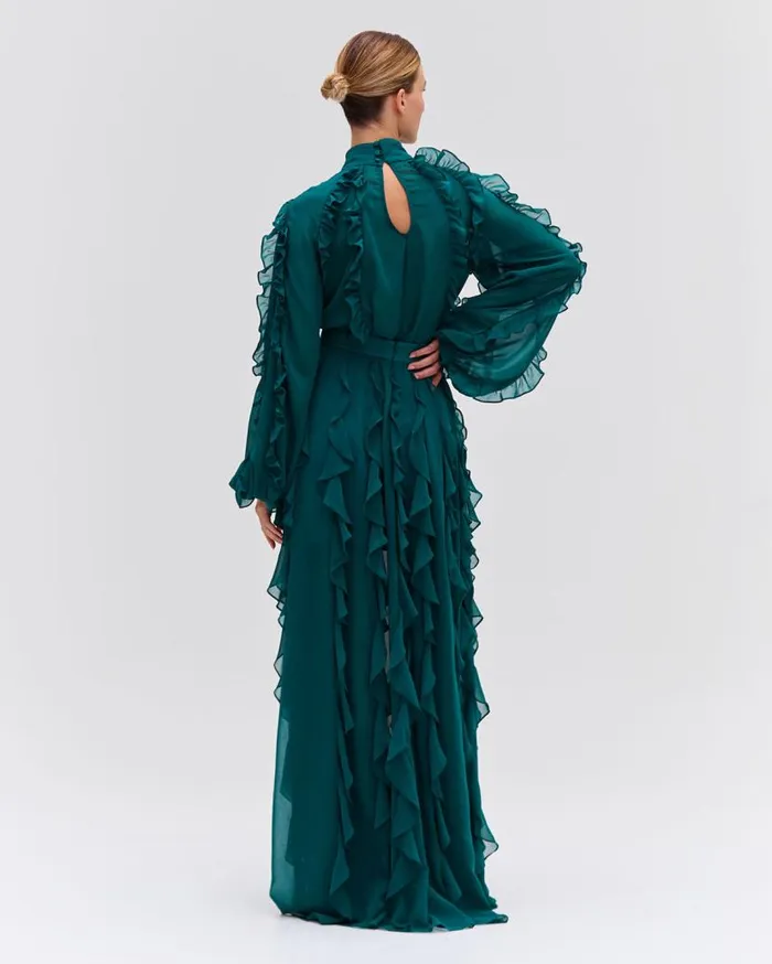 Ready To Wear Ruffle Maxi Skirt PatBO Bottoms