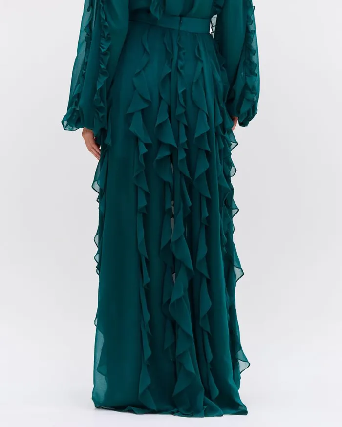 Ready To Wear Ruffle Maxi Skirt PatBO Bottoms